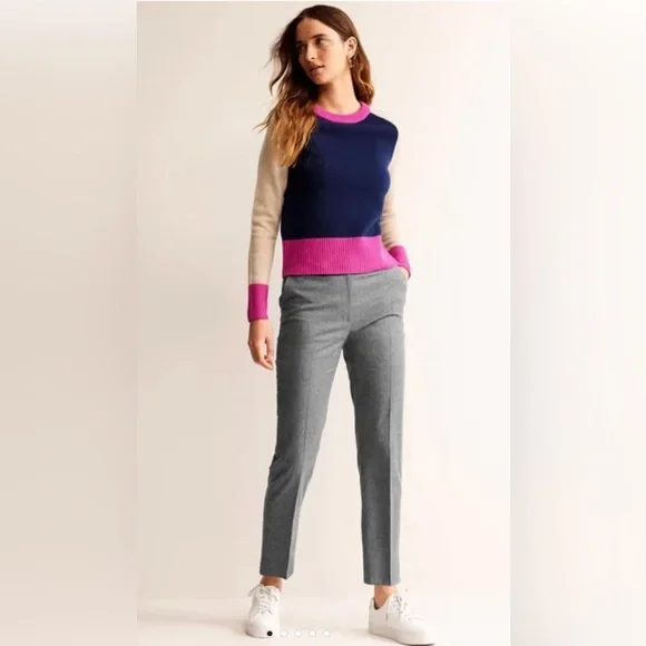 Boden Kew Wool Pants in Charcoal Marl, size 10P - Picture 3 of 8